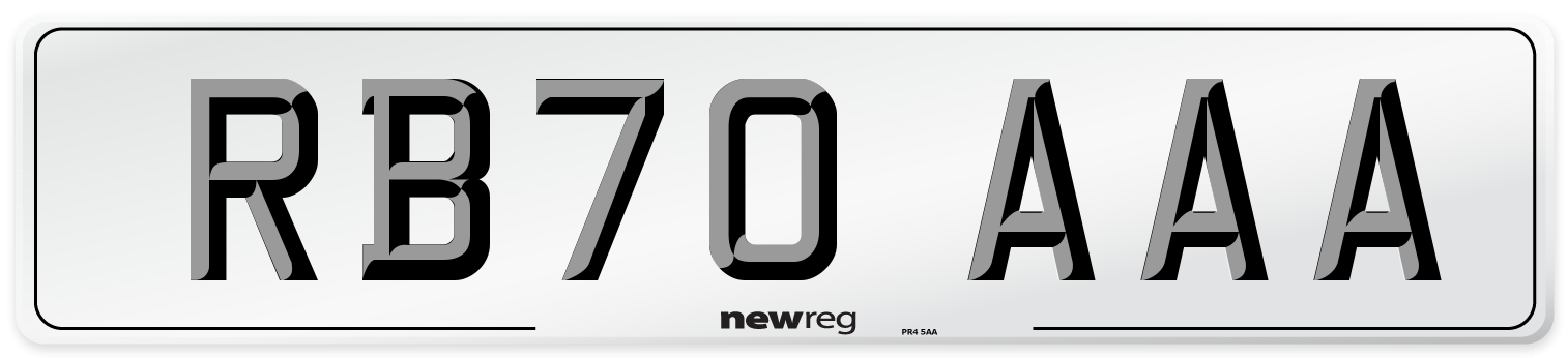 RB70 AAA Number Plate from New Reg